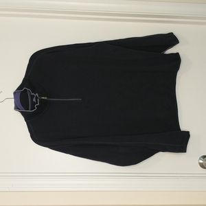 Tommy Bahama navy blue quarter zip cotton pullover